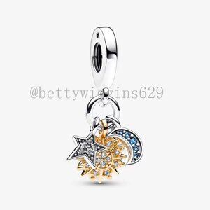 Pandora Two-tone Celestial Triple Dangle Charm